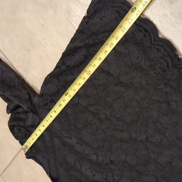 Adrianna Papell Black Long Sleeve Lace Blouse Size Small - Picture 4 of 4